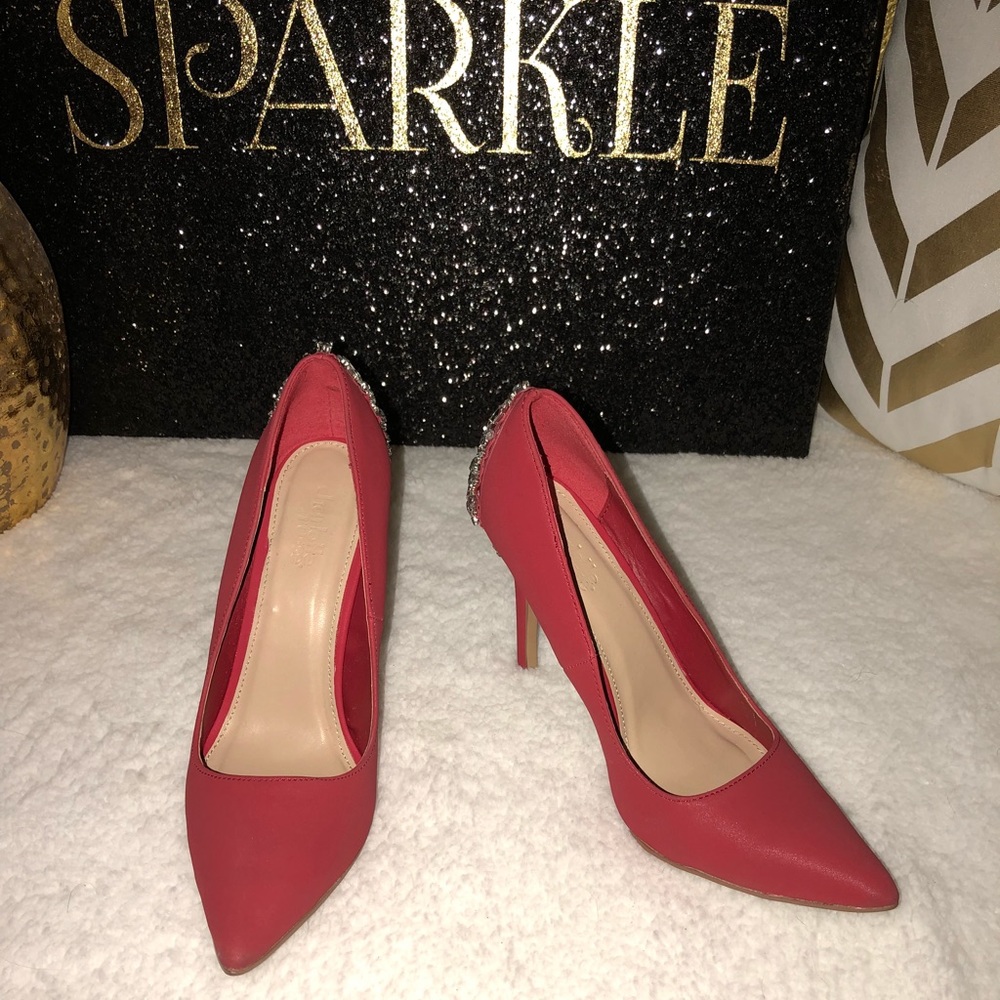 *Red pumps with Silver rhinestones*